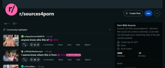 Reddit Sources4Porn, Porn Search Engines