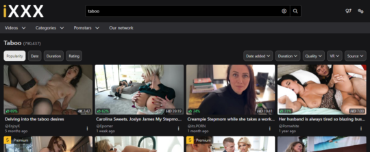 iXXX Taboo, Taboo Porn Sites