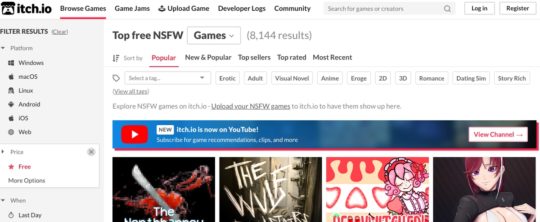 Itch.io NSFW
